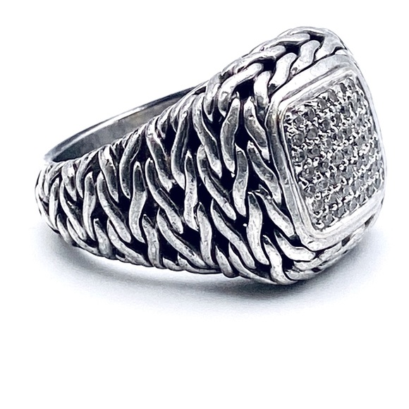 John Hardy Classic Chain Diamond Ring, 16mm - Picture 4 of 11